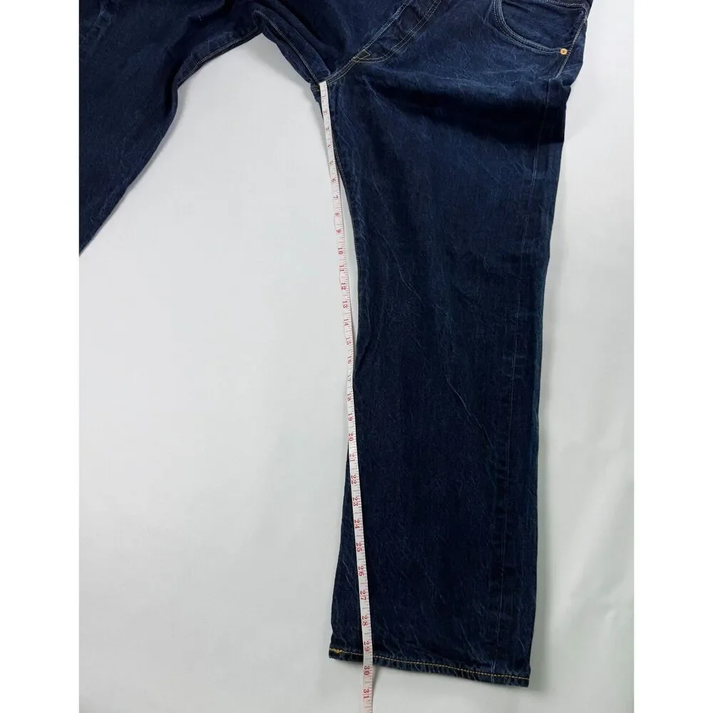 Levi’s 501 Straight Leg Jeans Dark Wash Button Fly 38x32